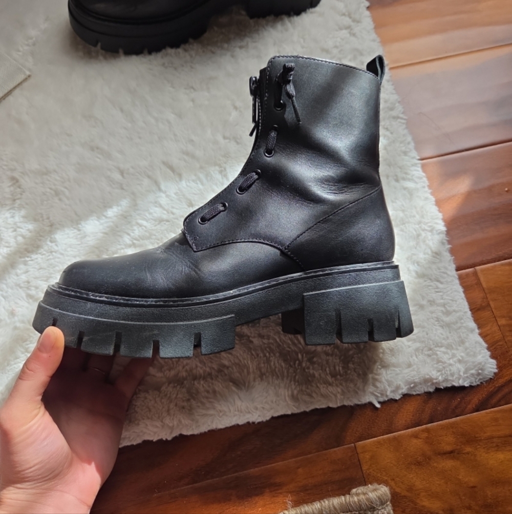 Ash Black Combat & Moto Boots - Picture 3 of 7